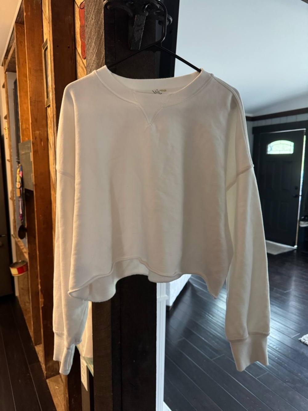 Offline by Aerie White Cropped Crewneck